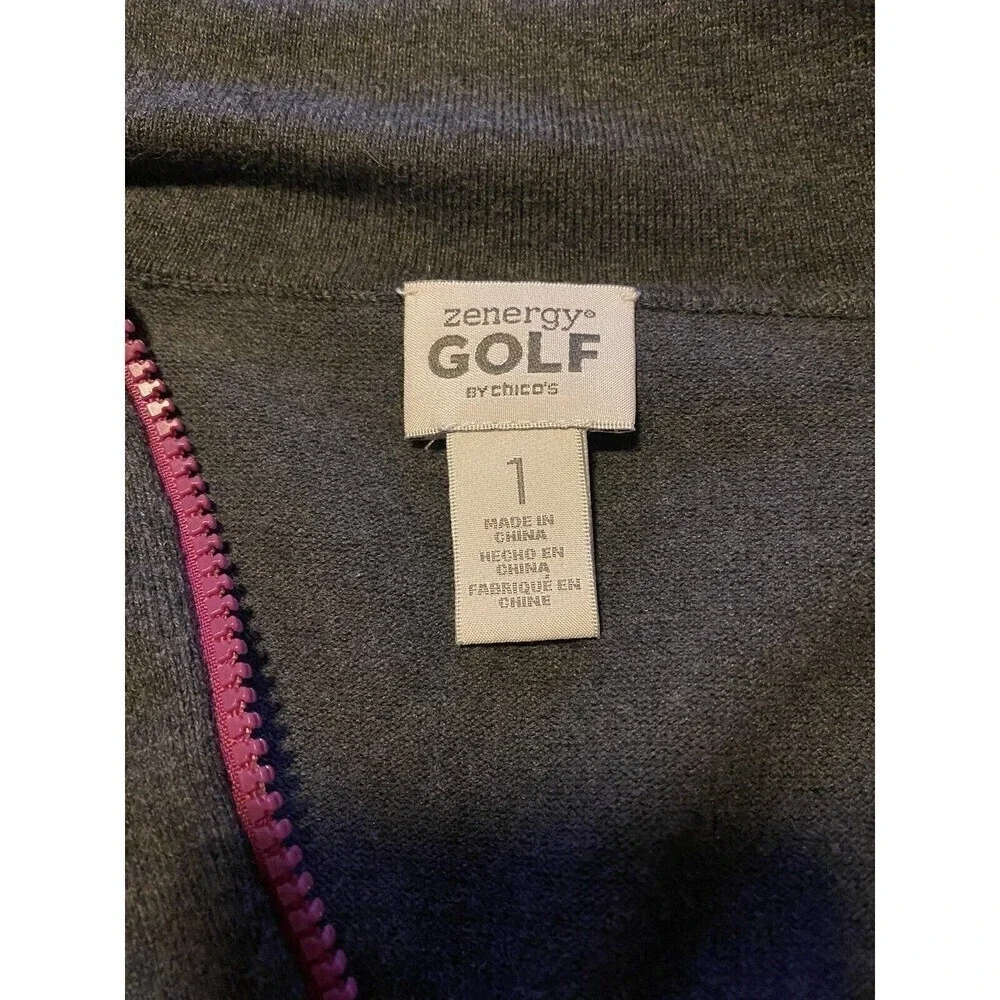 Chico’s Zenergy Golf Jacket Women's Sz 1 US Size Small (8) Full Zip Top - Picture 4 of 8